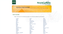 Desktop Screenshot of horarioscentros.uned.es