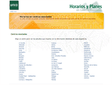 Tablet Screenshot of horarioscentros.uned.es