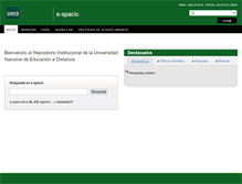 Tablet Screenshot of e-spacio.uned.es